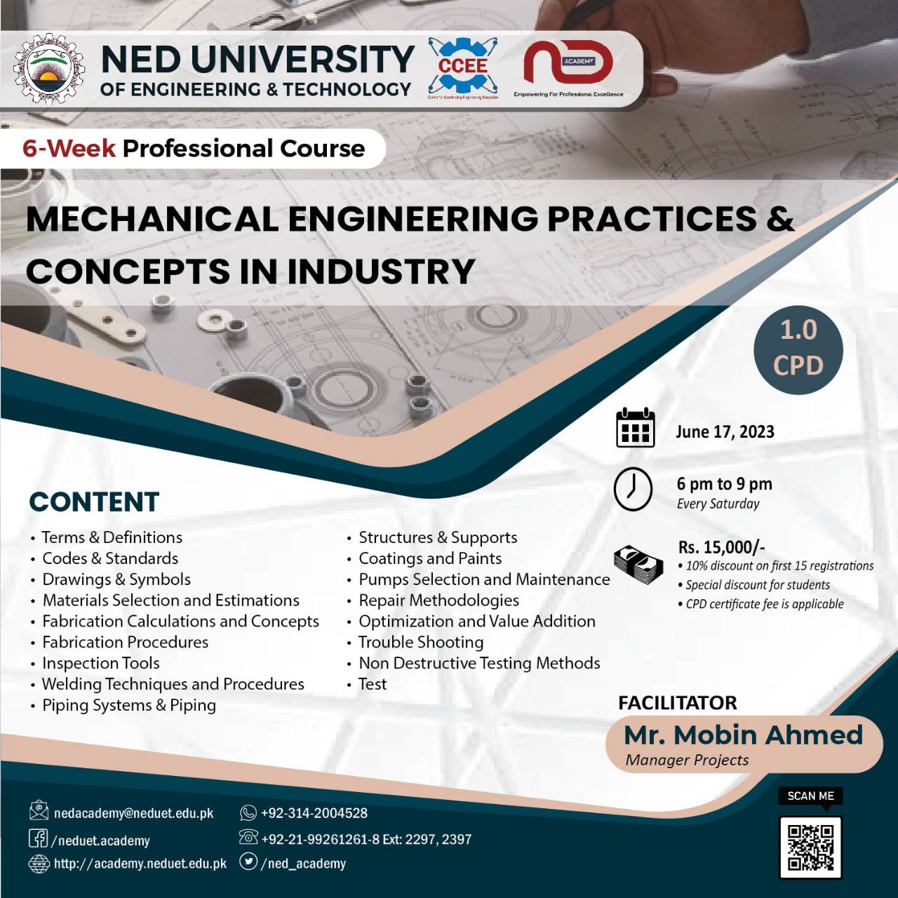 Mechanical Engineering Practices and Concepts in Industry NED Academy